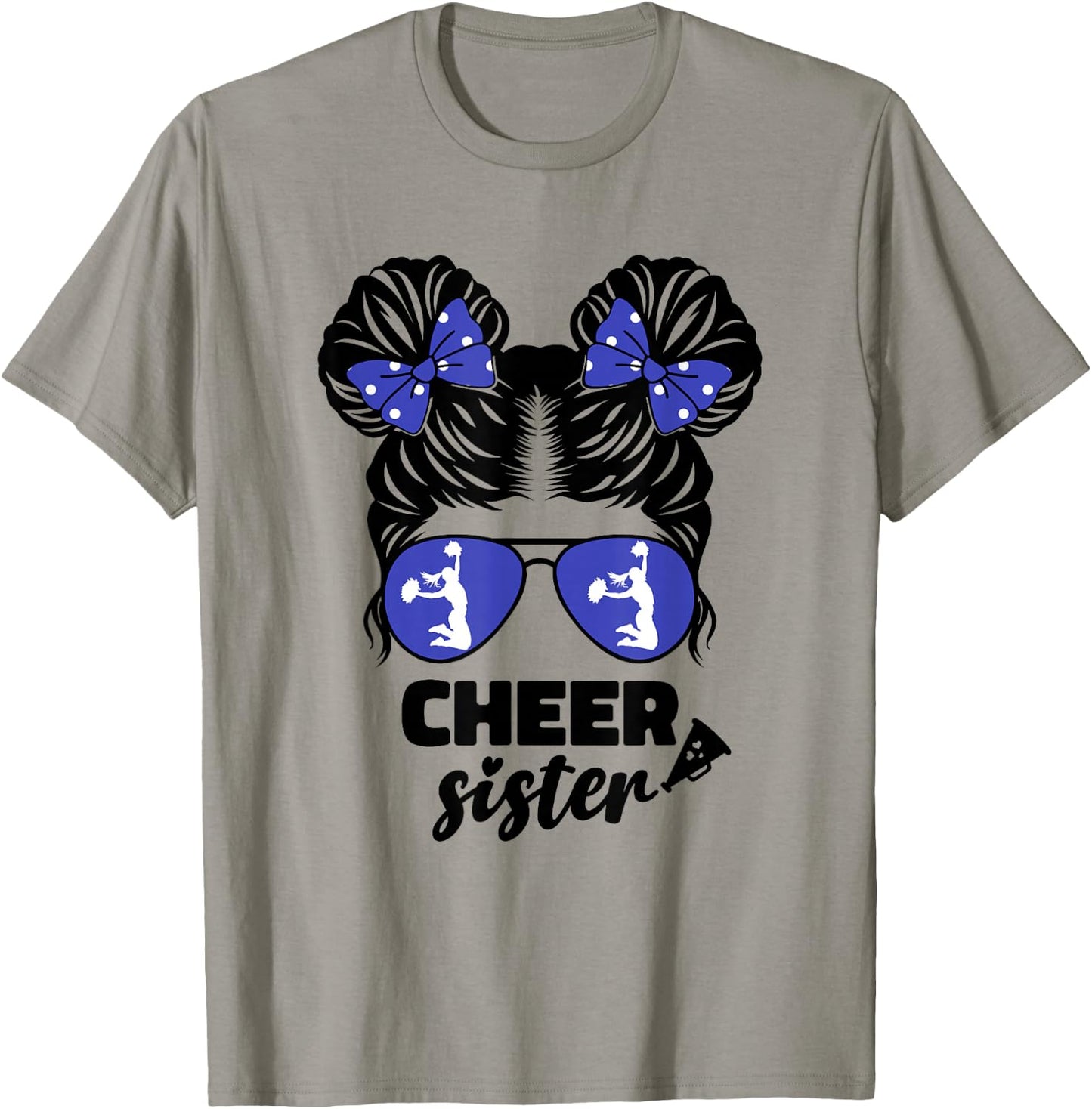 Cheer Sister for Baby Girl Girls Cheerleader Sister Sis Cute T-Shirt - T-Shirt | Sand