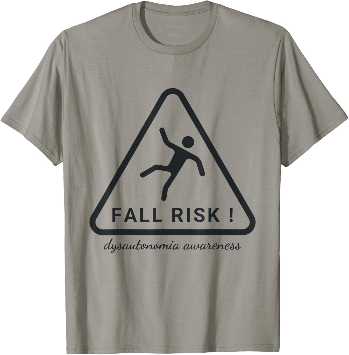 Postural Orthostatic Tachycardia Syndrome Survivor POTS Tachycardia Syndrome Dysautonomia Fall Risk Awareness -Adults Grey Small Classic Fit Short Sleeve T-Shirt - T-Shirt | Sand