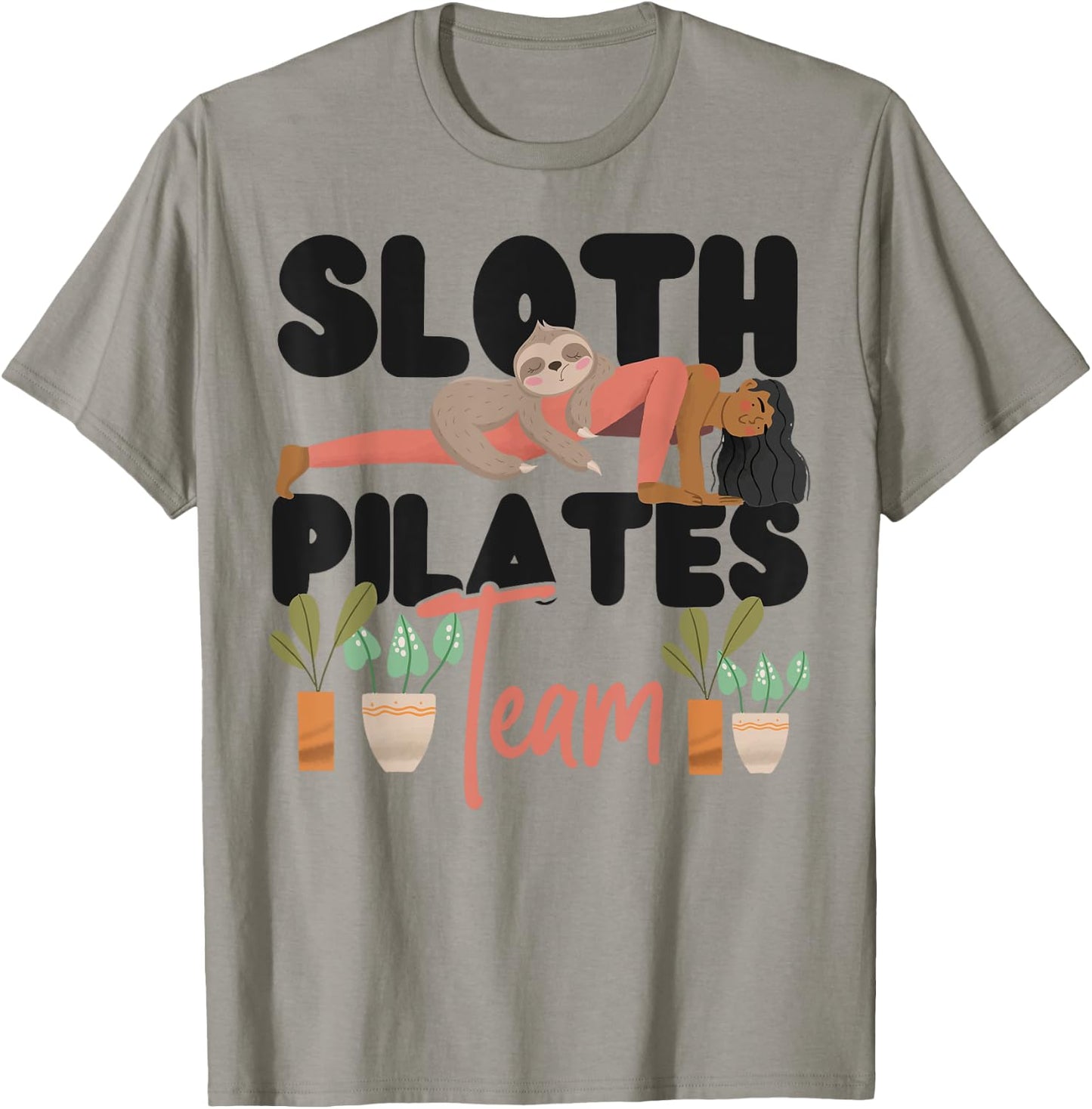 Pilates Instructor Teacher Sloth Sloth Pilates Team T-Shirt - T-Shirt | Sand