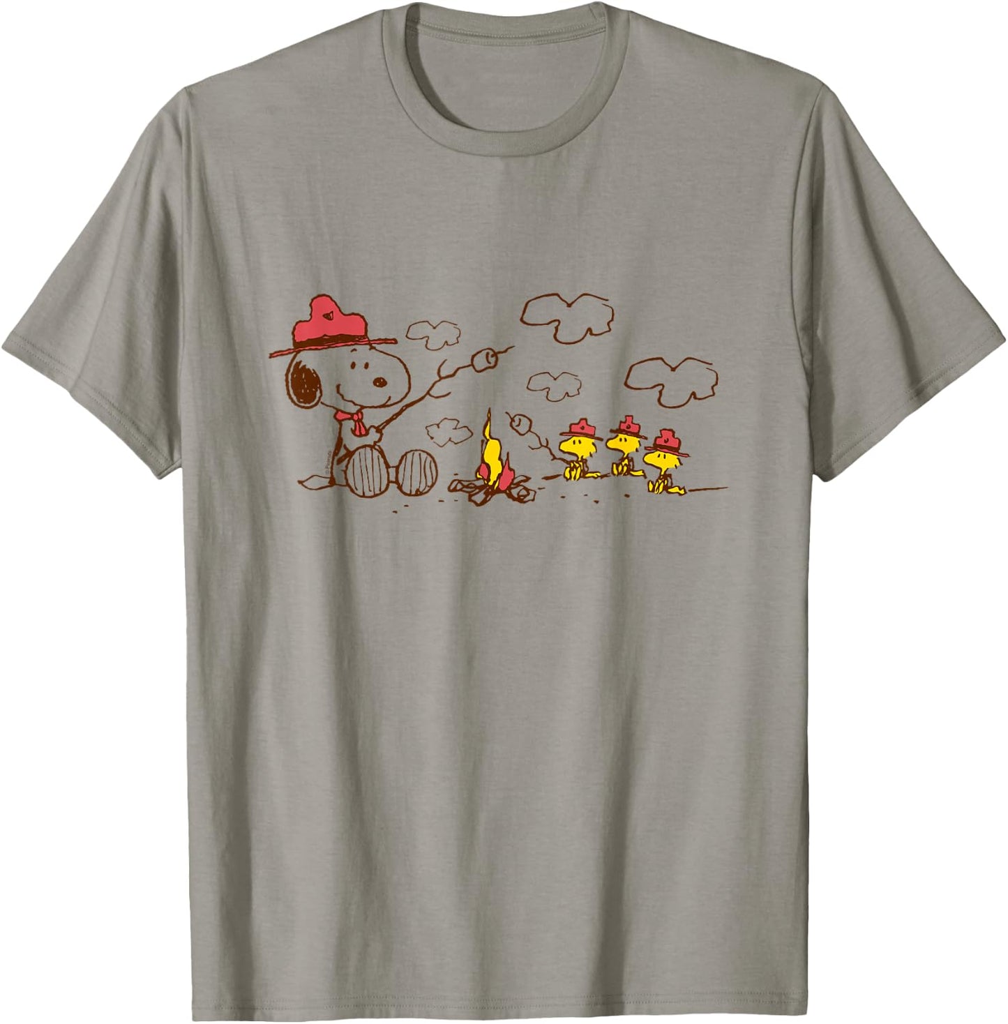 Peanuts - Beagle Scouts Fire T-Shirt - T-Shirt | Sand
