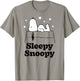 Peanuts Sleepy Snoopy T-Shirt - T-Shirt | Sand