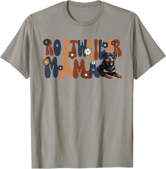 Rottweiler Groovy World's Best Rottweiler Mama T-Shirt - T-Shirt | Sand