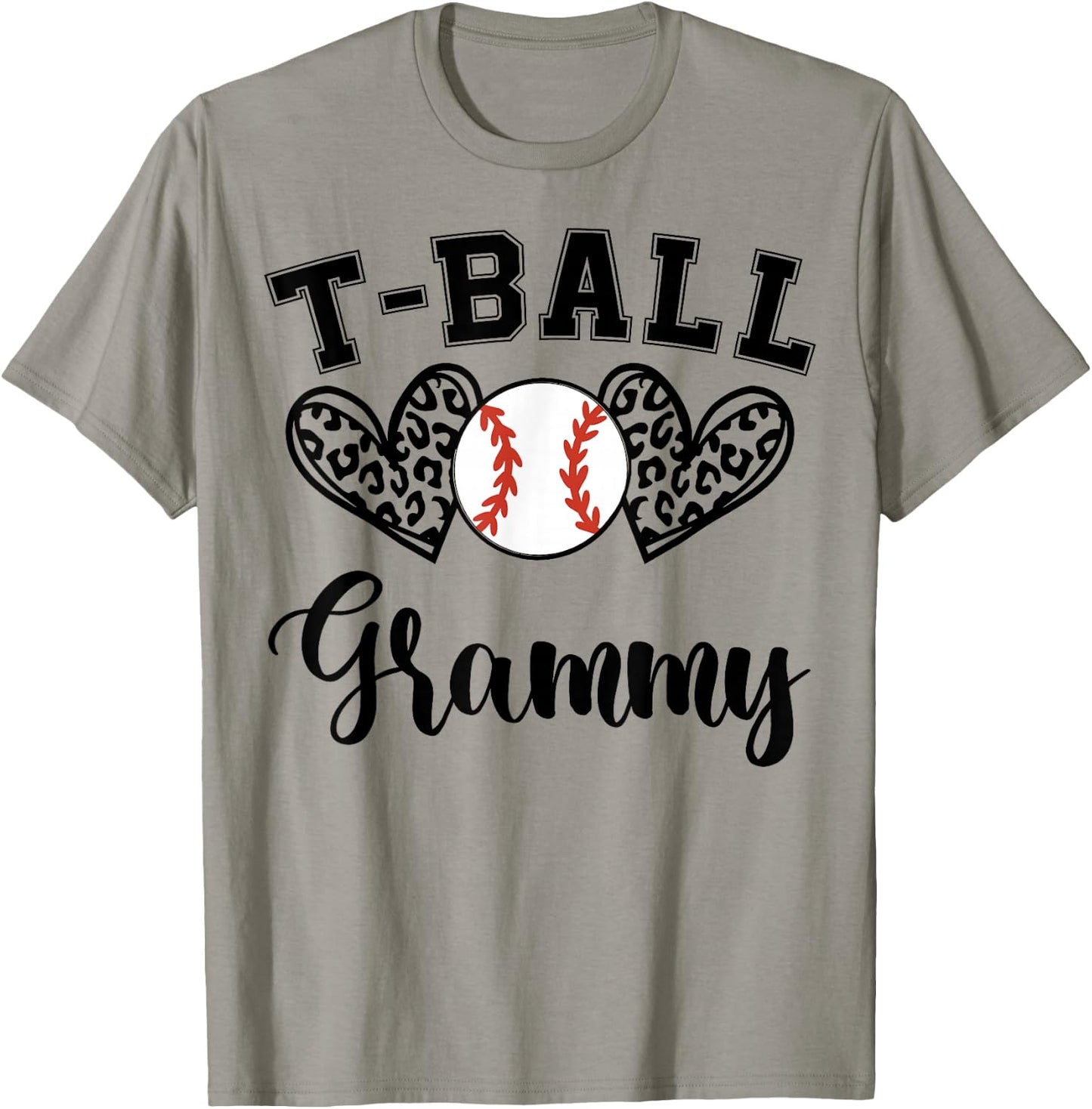 T-Ball Grammy Leopard Funny T-Ball Grammy Mother's Day T-Shirt - T-Shirt | Sand
