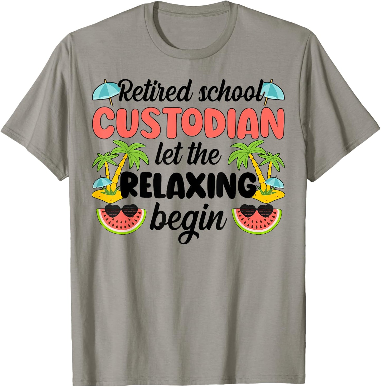 Retired School Custodian Retirement School Custodian T-Shirt - T-Shirt | Sand