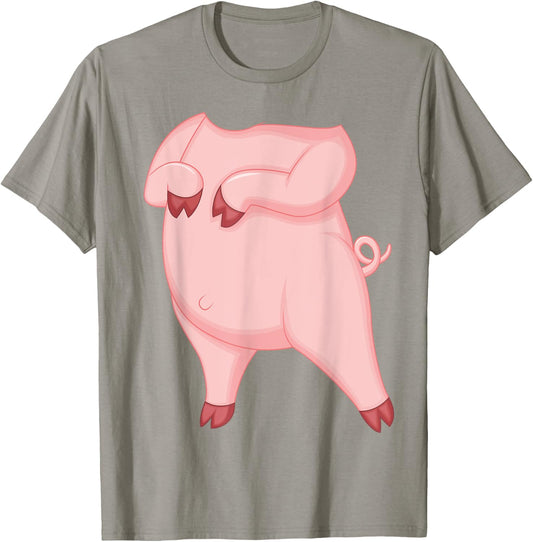 Pig Shirt Adult Kids Men Women Pig Costume T-Shirt - T-Shirt | Sand