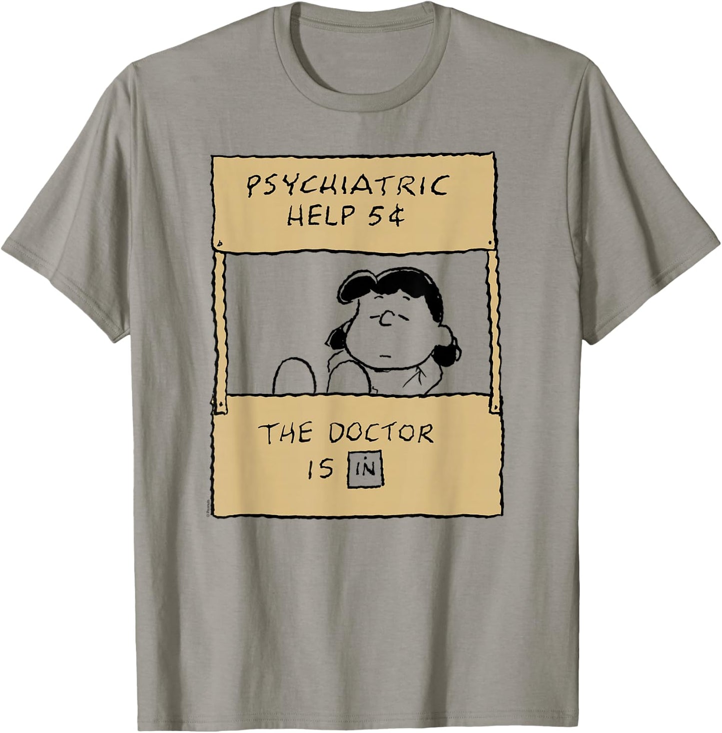 Peanuts - Lucy Doctor is in T-Shirt - T-Shirt | Sand