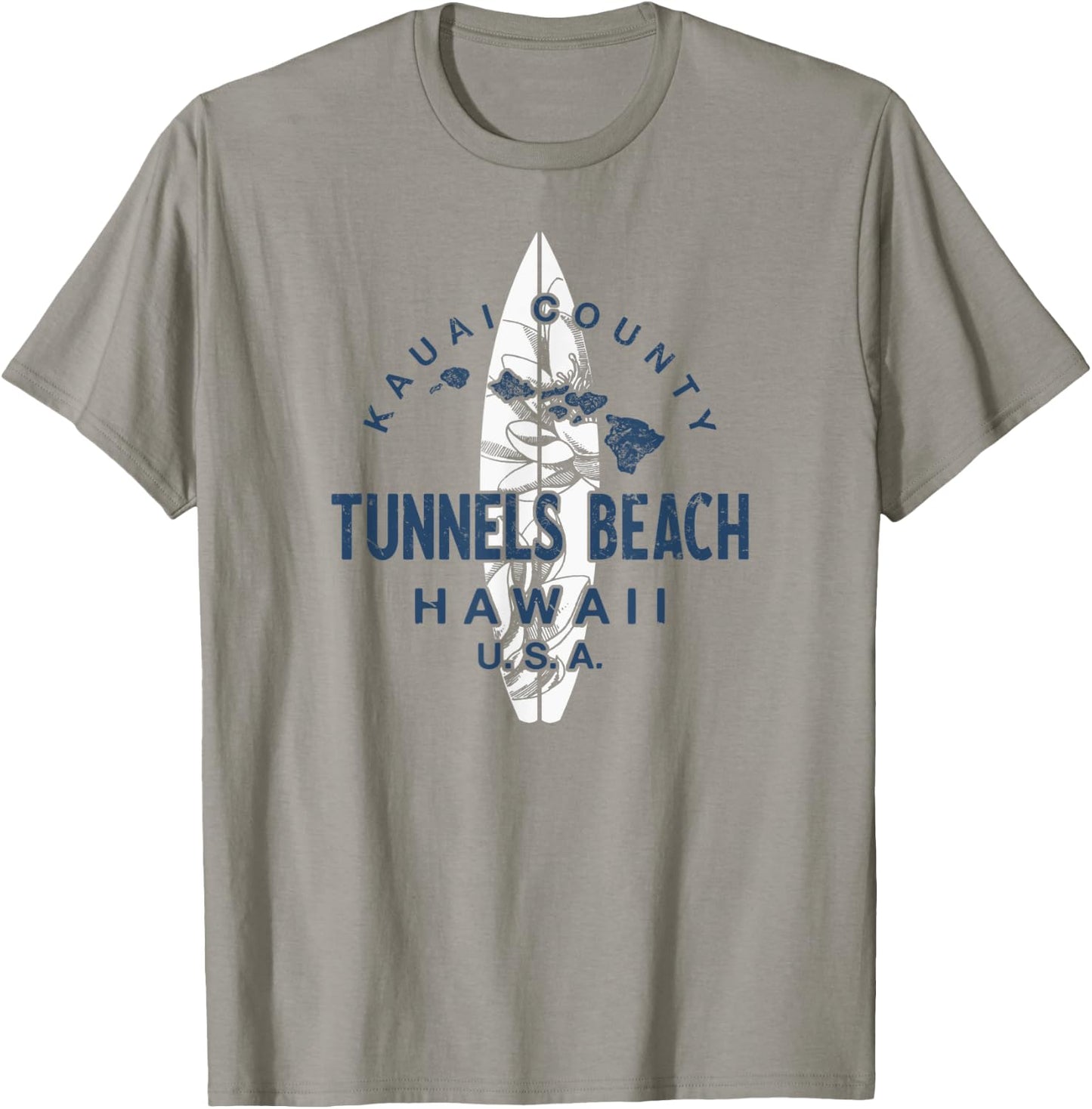 Tunnels Beach Kauai Hawaii Vintage Surfing Women Kids T-Shirt - T-Shirt | Sand