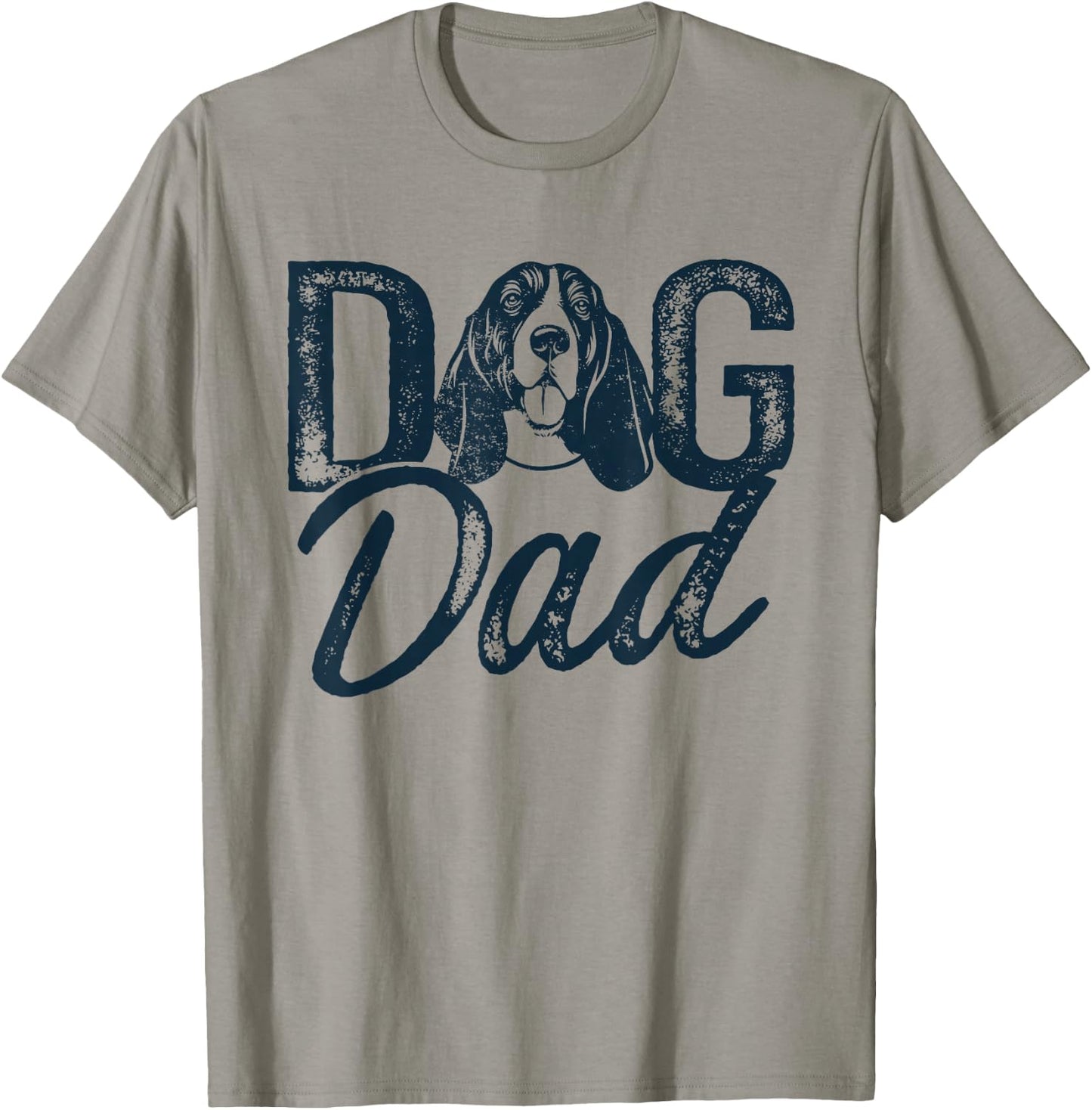 Basset Hound Dog Dad T-Shirt - T-Shirt | Sand