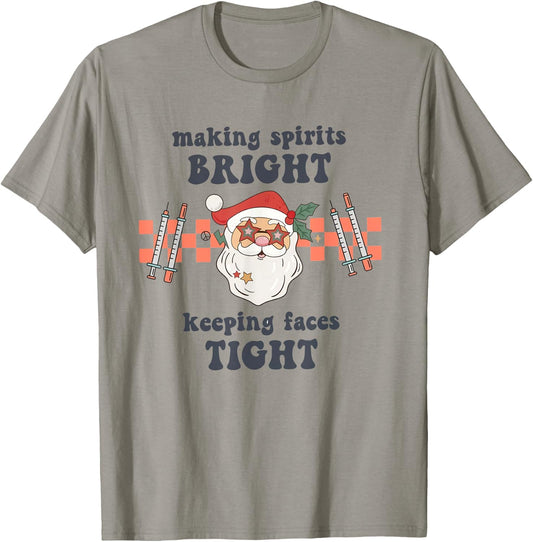 Nurse Injector Christmas Filler Dysport Dealer Cosmetic T-Shirt - T-Shirt | Sand