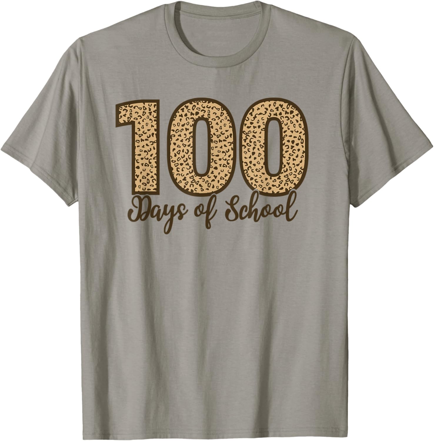 AS Cheetah Leopard 100 Days of School T-Shirt - T-Shirt | Sand