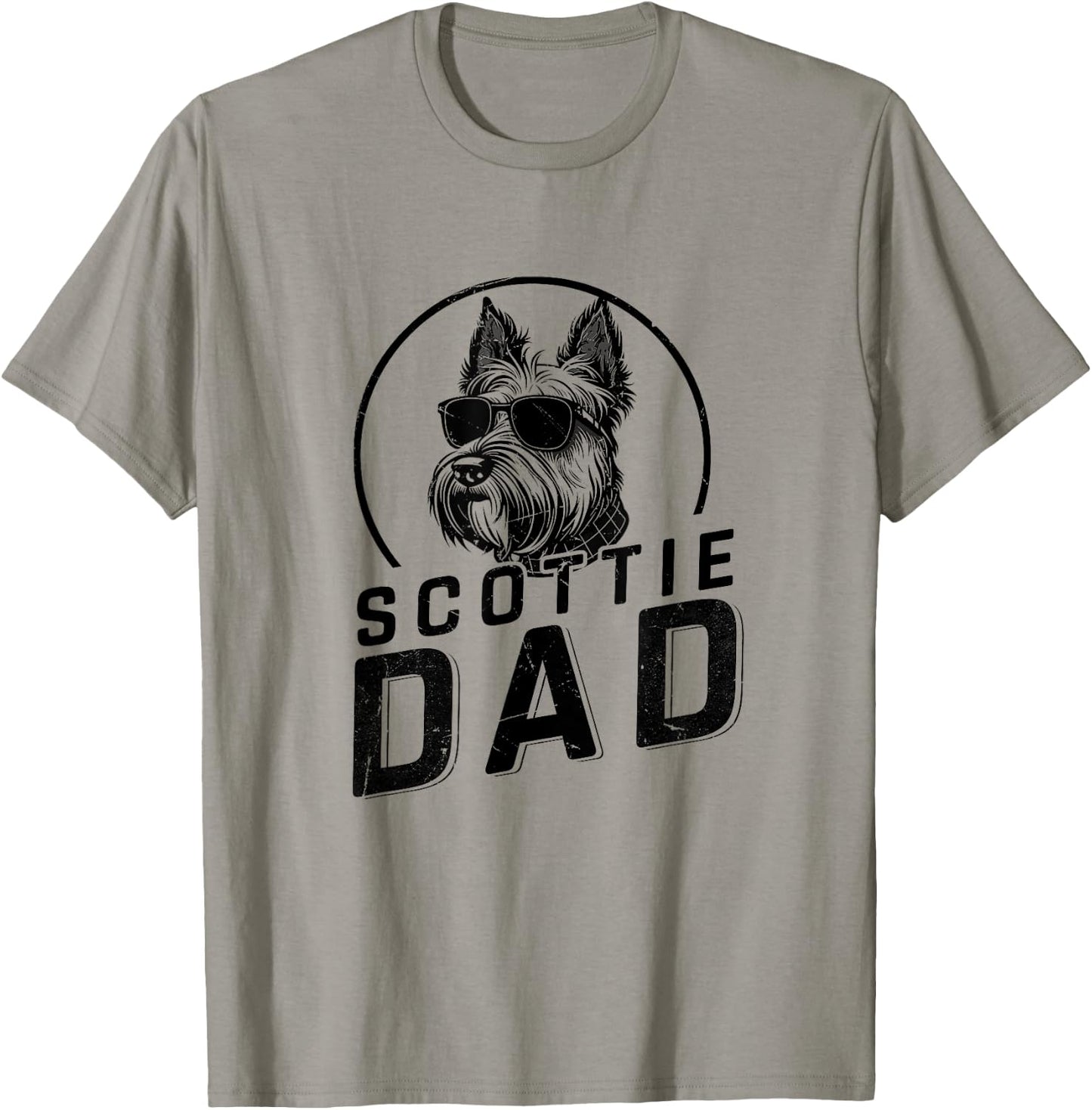 Scottie Dad Dog Owner Gifts Funny Dog Dad Christmas T-Shirt - T-Shirt | Sand