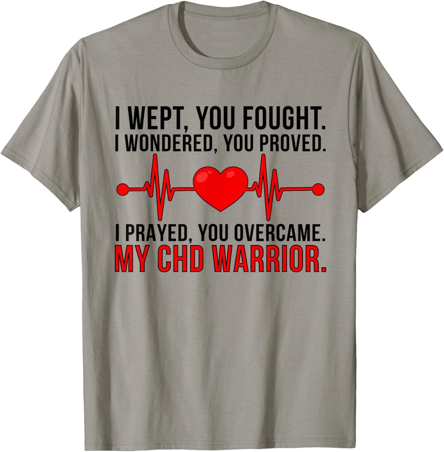 CHD Mom Of A CHD Warrior Mother Congenital Heart Disease T-Shirt - T-Shirt | Sand