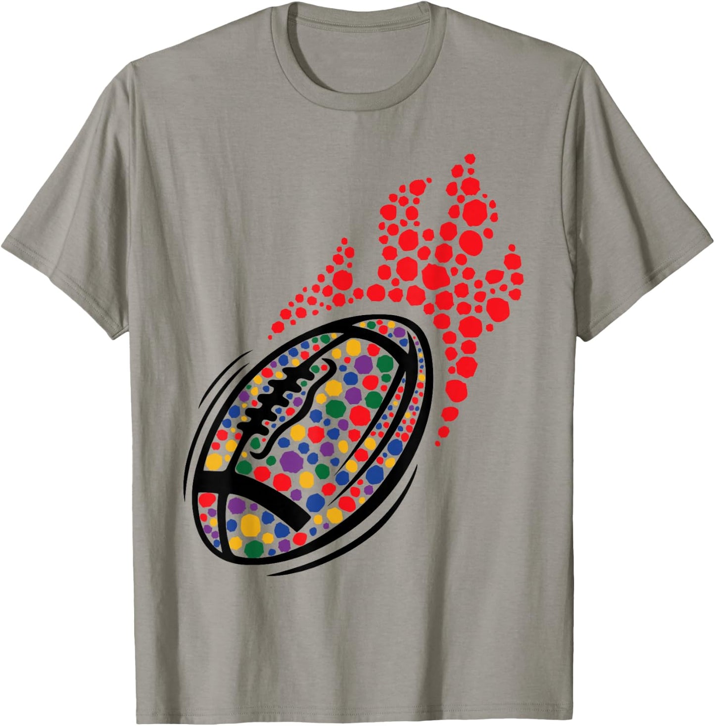 Football International Dot Day Men Boys Ball Sport Colorful T-Shirt - T-Shirt | Sand