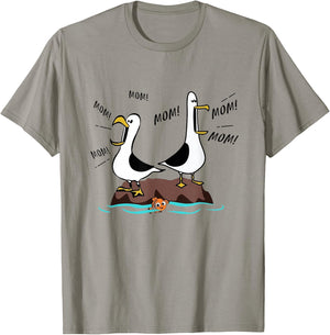 Mom Mom Mom Seagull Family Mother T-Shirt - T-Shirt | Sand