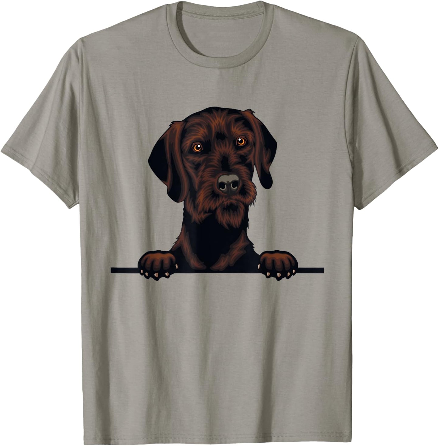 Short Haired Pudelpointer Dog Breed Popping Up Fun Dog Owner Women Girls Kids T-Shirt - T-Shirt | Sand