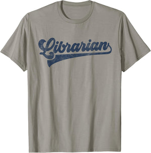 Librarian Cute Vintage Graphic T-Shirt - T-Shirt | Sand