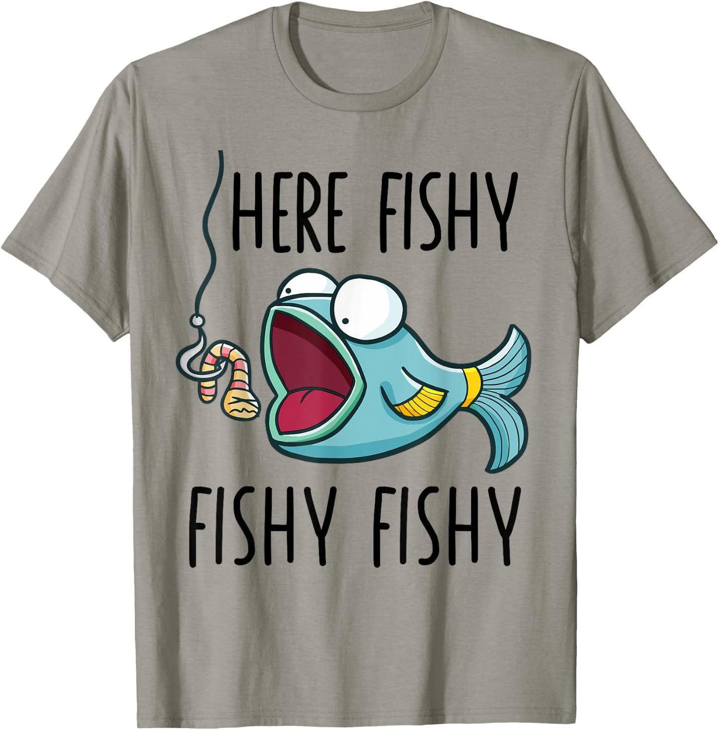 Here-Fishy Shirt Kids Toddler Boys Girls Funny Fishing T-Shirt - T-Shirt | Sand