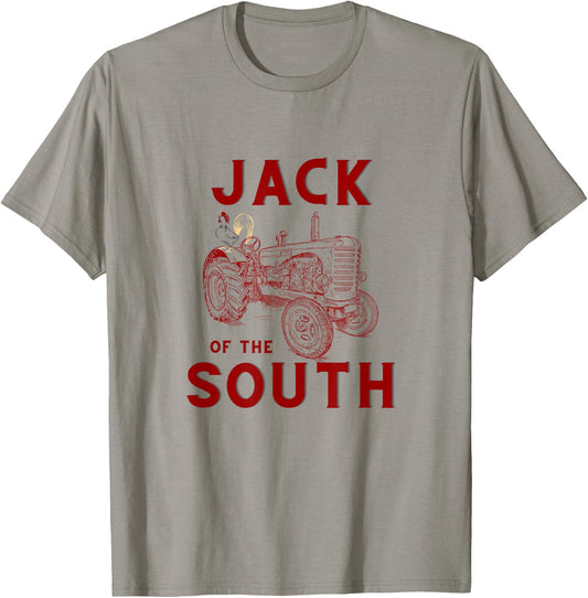 Jack of the South Chicken on Red Tractor Farm Life T-Shirt - T-Shirt | Sand