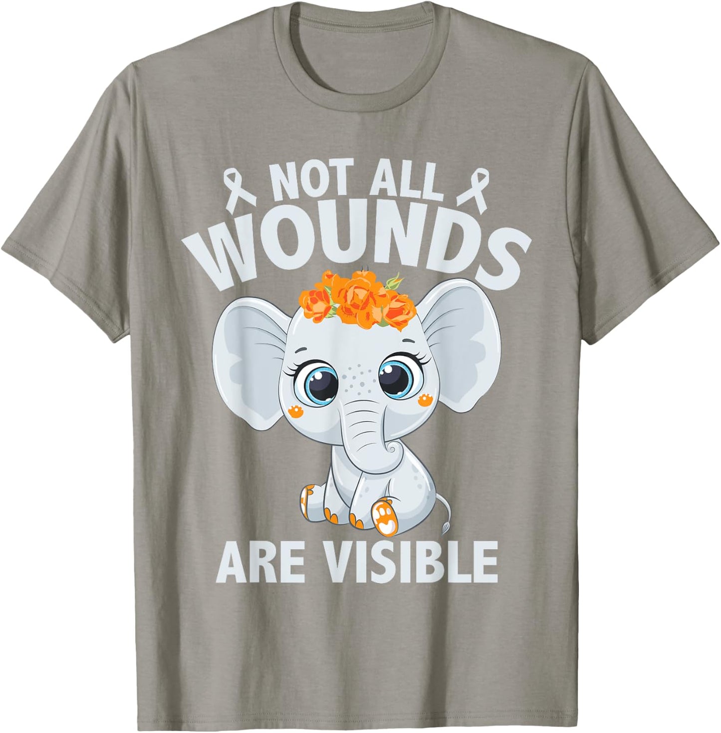 Cute Multiple Sclerosis Awareness MS Elephant T-Shirt - T-Shirt | Sand