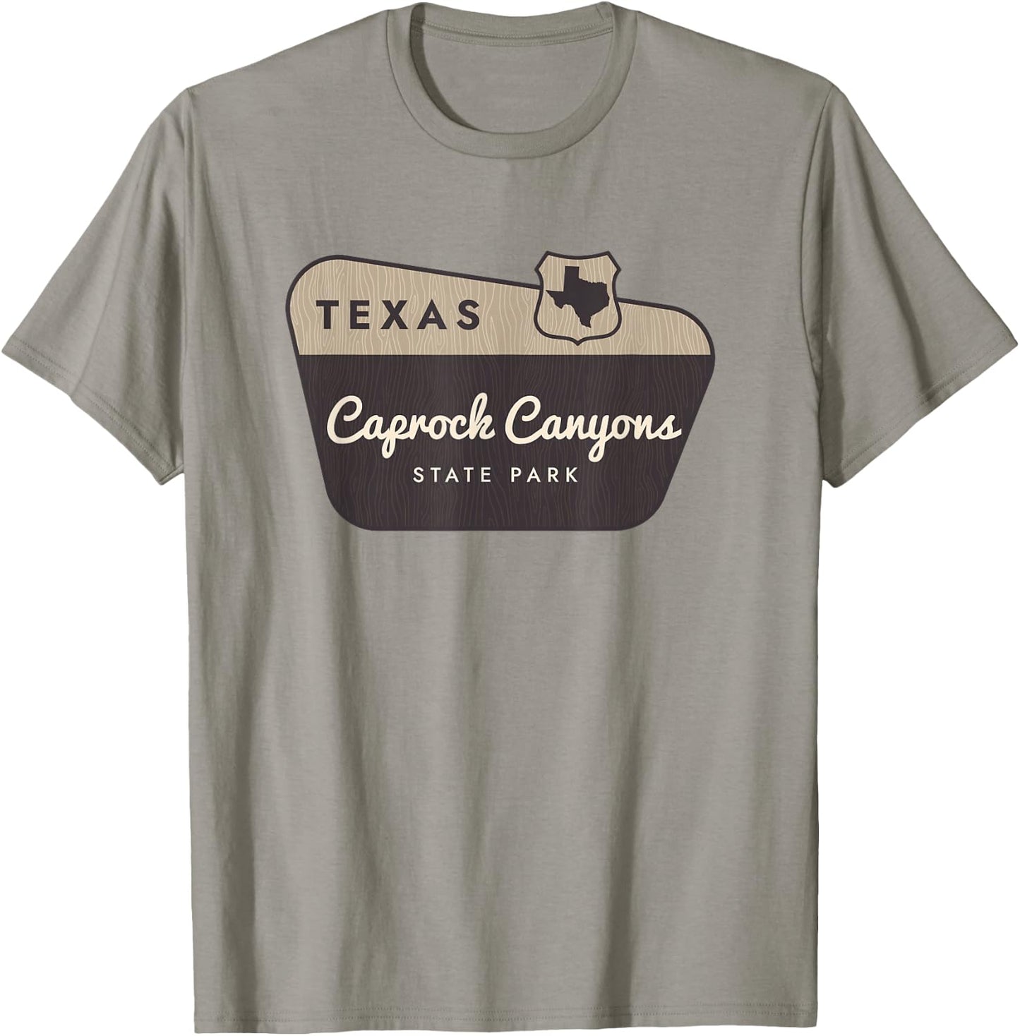Caprock Canyons State Park Texas TX Welcome Sign Vacation T-Shirt - T-Shirt | Sand