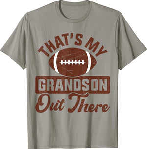 That's My Grandson Out There Football Funny Grandma Grandpa T-Shirt - T-Shirt | Sand