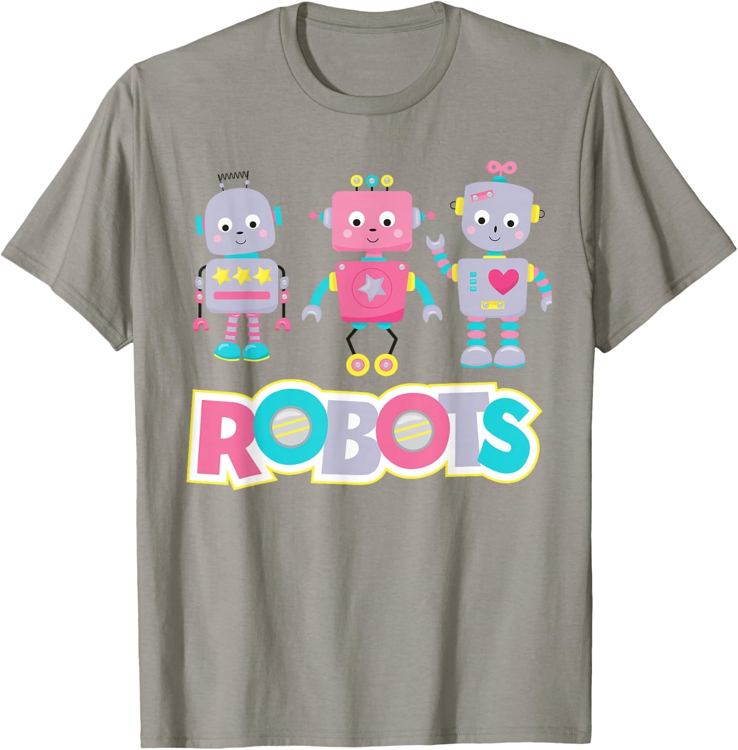 Cute Cartoon Shirt for Kids Girl T Shirt Robot T-Shirt - T-Shirt | Sand