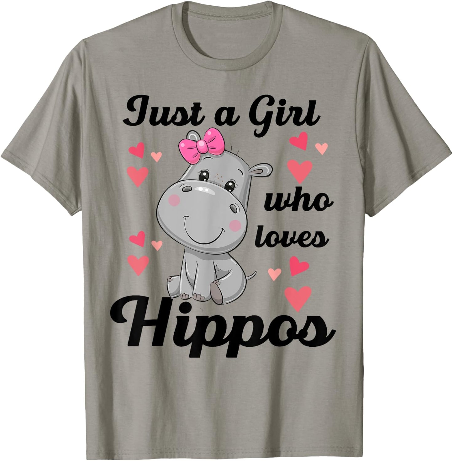Cute Hippo-Shirt Just A Girl Who Loves Hippo Kids Toddler T-Shirt - T-Shirt | Sand