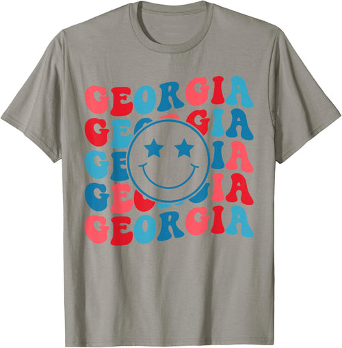 Retro Groovy Georgia Girl Georgia Proud American Flag
