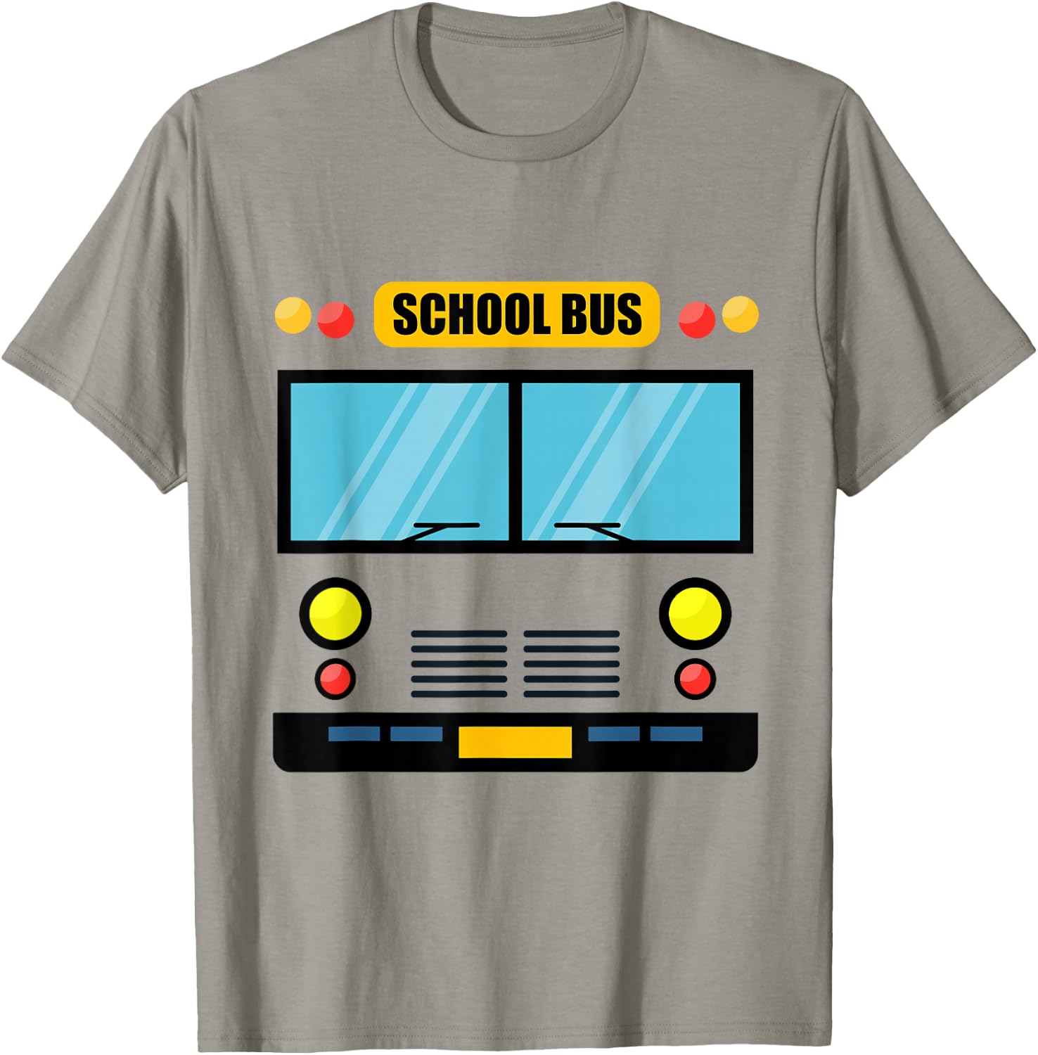 School Bus Costume Cool Easy Vehicle Halloween T-Shirt - T-Shirt | Sand