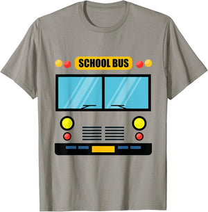 School Bus Costume Cool Easy Vehicle Halloween T-Shirt - T-Shirt | Sand