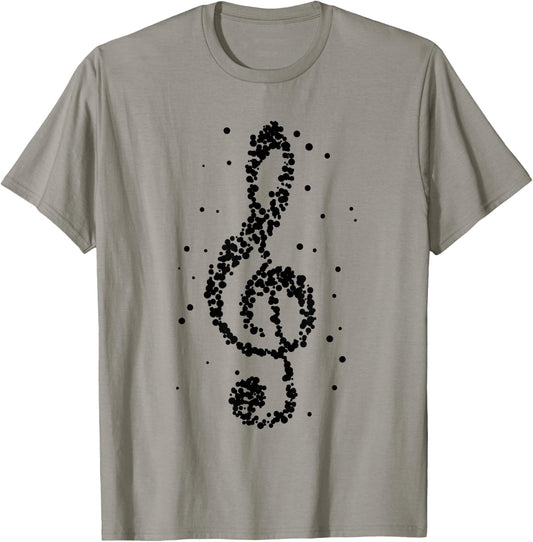 Music in black and white Musician Music teachers T-Shirt - T-Shirt | Sand