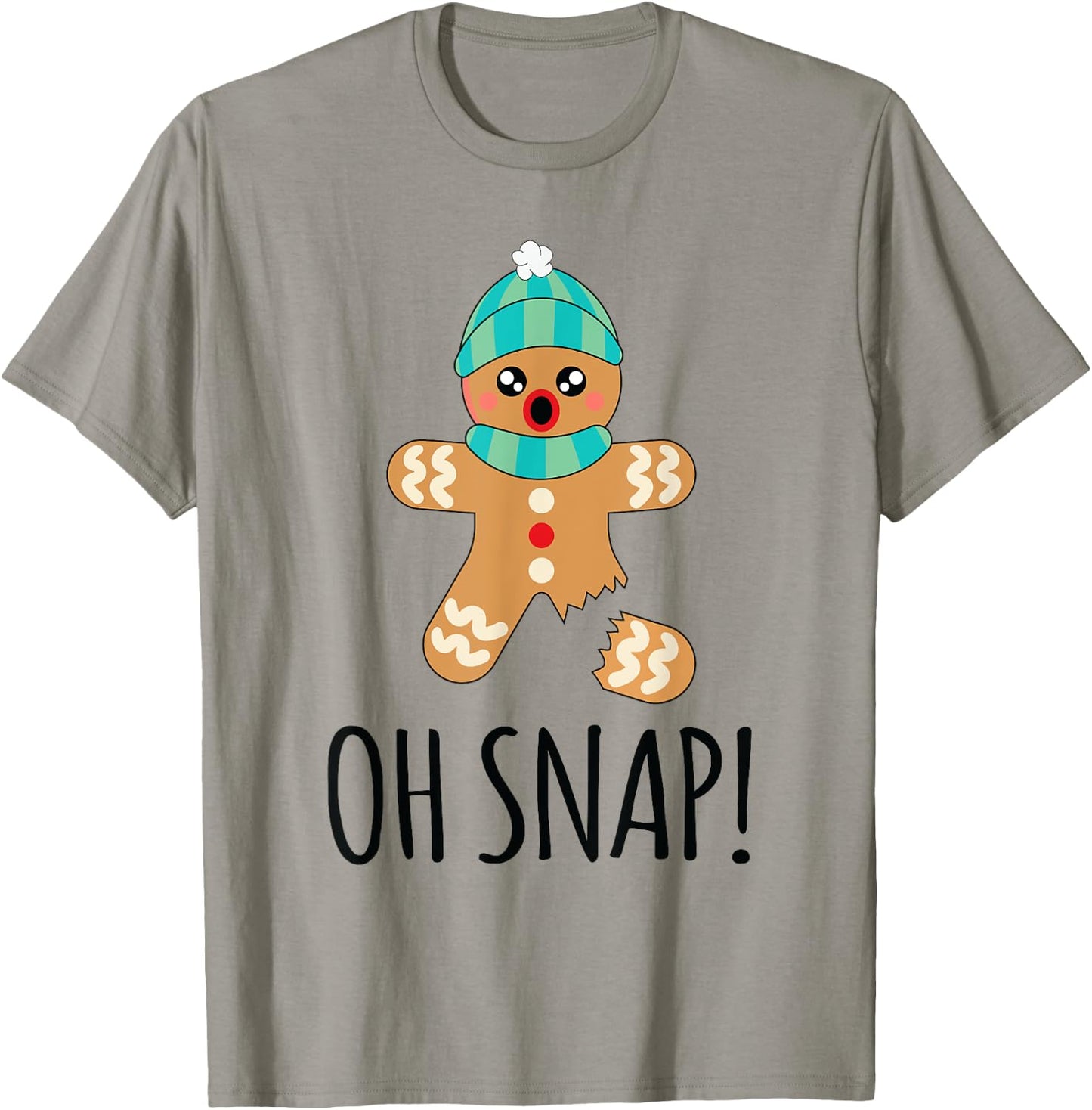 Oh Snap Shirt Women Men Kids Funny Gingerbread Man Christmas T-Shirt - T-Shirt | Sand
