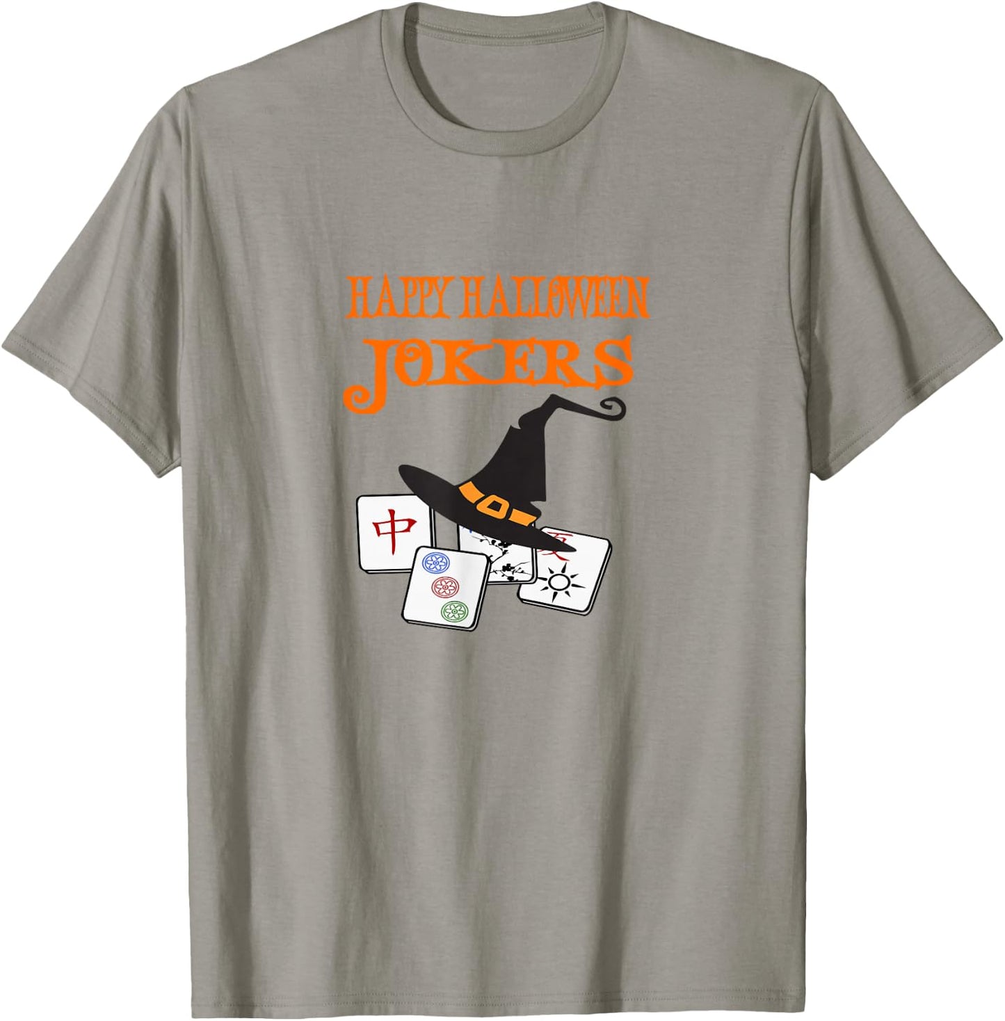Funny Mahjong Happy Halloween Jokers Tile Game T-Shirt - T-Shirt | Sand