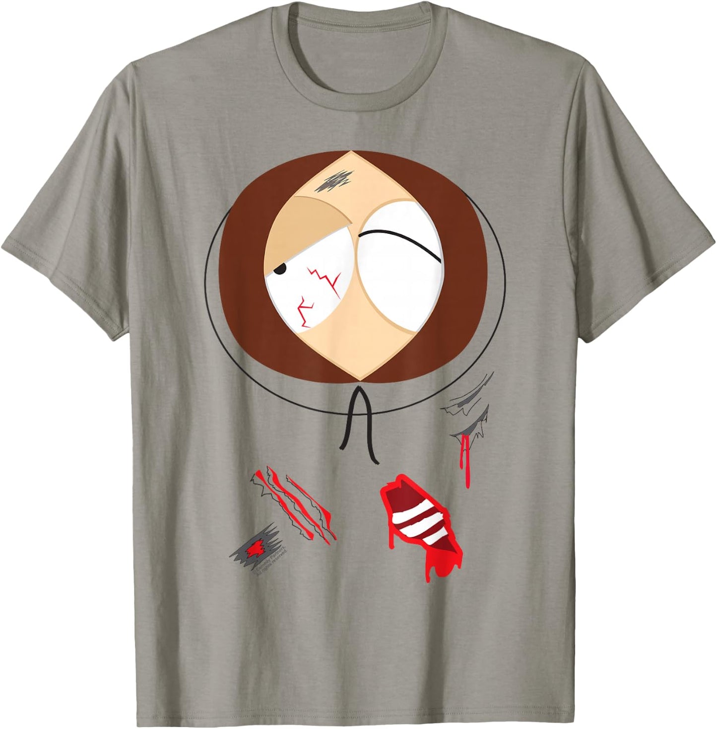 South Park Kenny Injured Face T-Shirt - T-Shirt | Sand