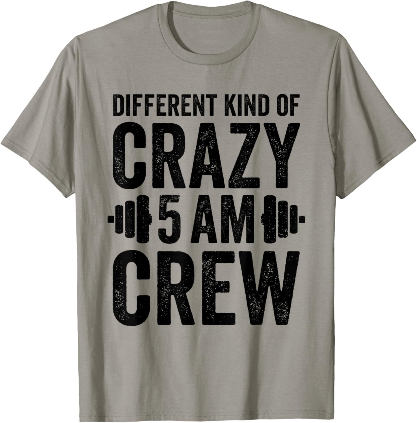 Workout Squad 5AM Crew Funny Gym Quote T-Shirt - T-Shirt | Sand