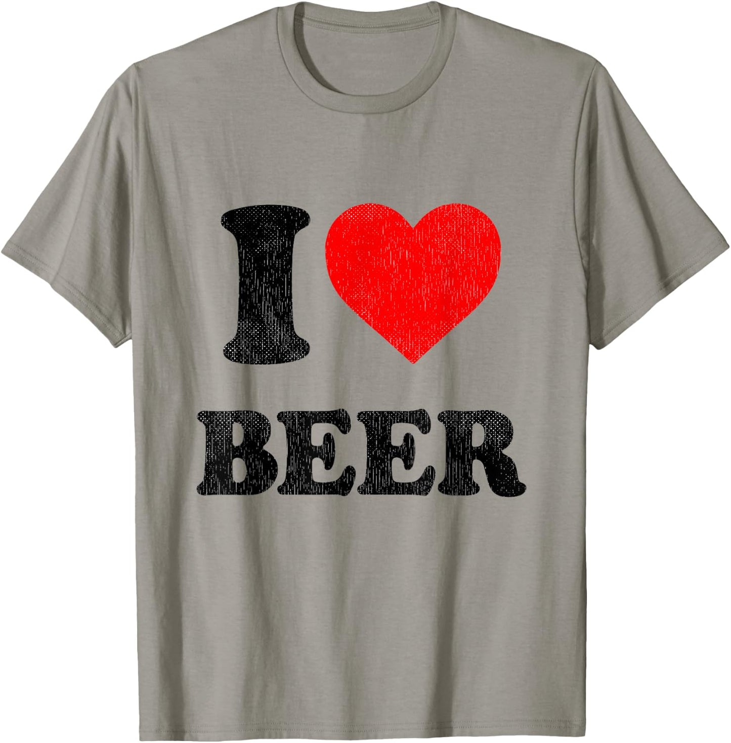I Love Beer I Heart Beer Alcohol Funny Drinking T-Shirt - T-Shirt | Sand