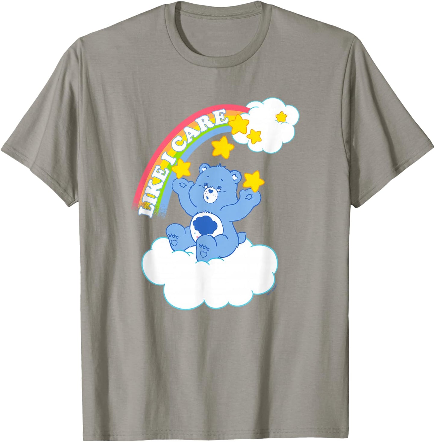 Care Bears Grumpy Bear Like I Care Sassy Rainbow Portrait T-Shirt - T-Shirt | Sand