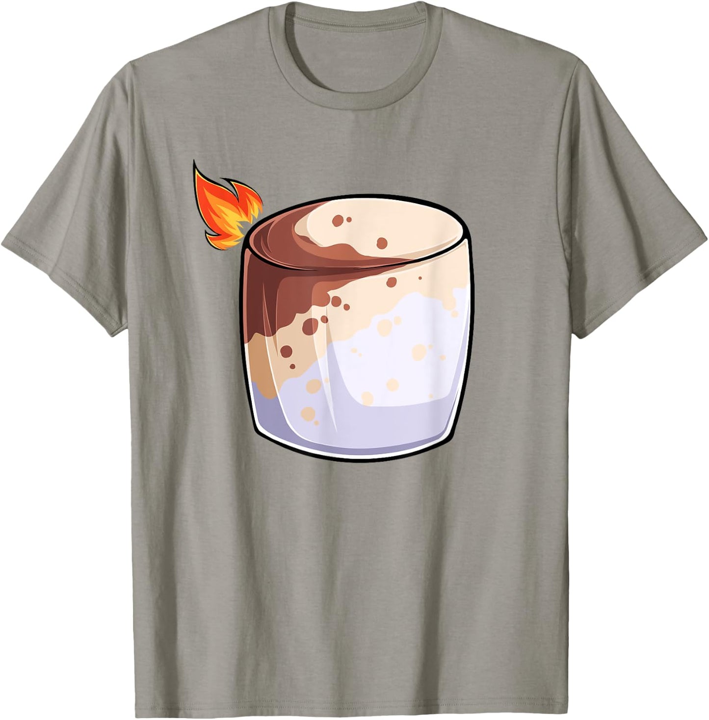 Burning Marshmallow S'mores Costume Group Camping T-Shirt - T-Shirt | Sand