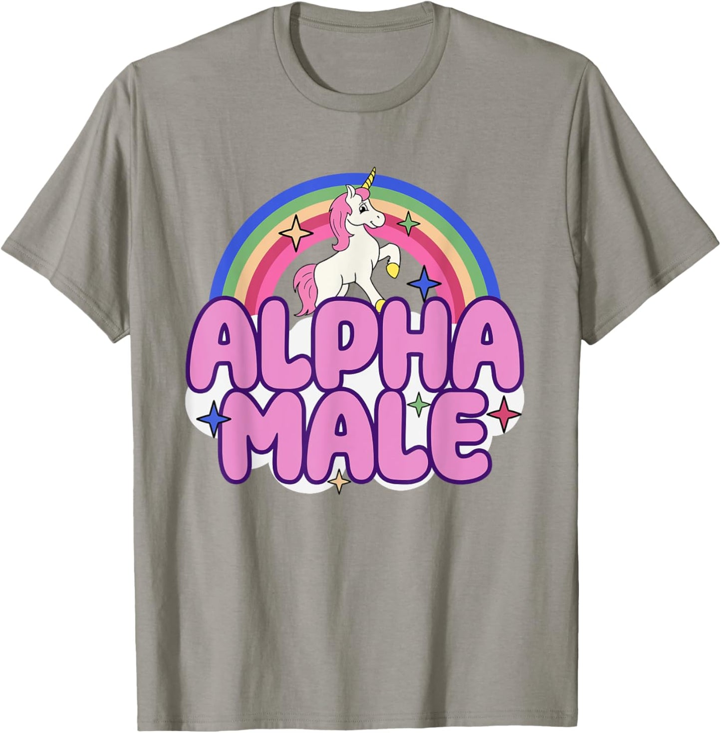 Ironic Alpha Male Unicorn Funny Sarcastic Hilarious Meme T-Shirt - T-Shirt | Sand
