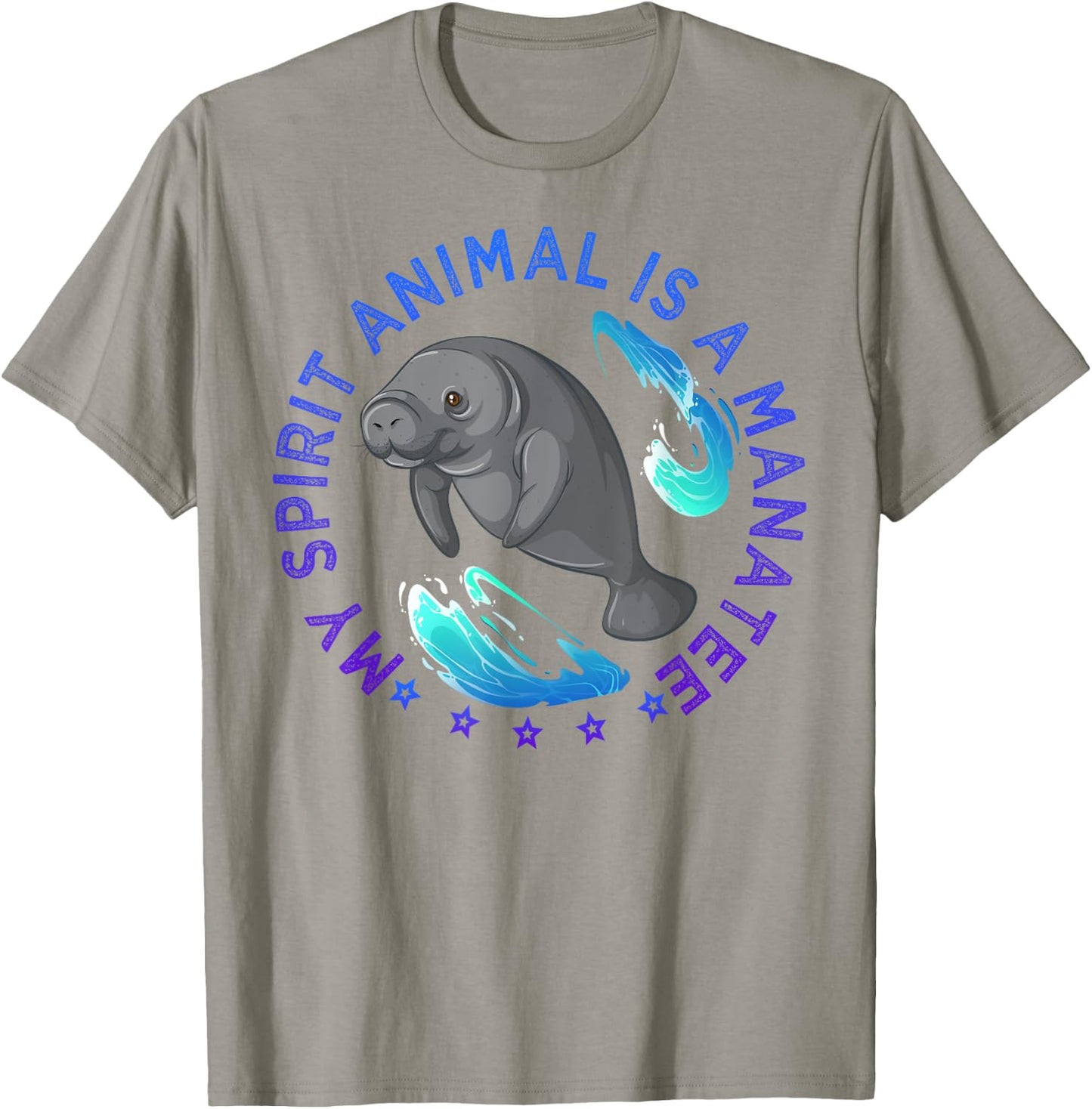 My Spirit Animal Is A Manatee Sea Animals Lover T-Shirt - T-Shirt | Sand
