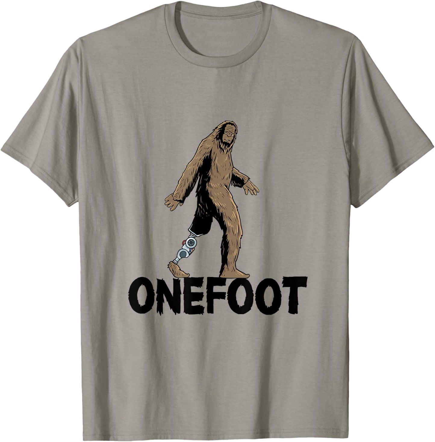 Leg prosthesis amputation Bigfoot for a leg amputee T-Shirt - T-Shirt | Sand