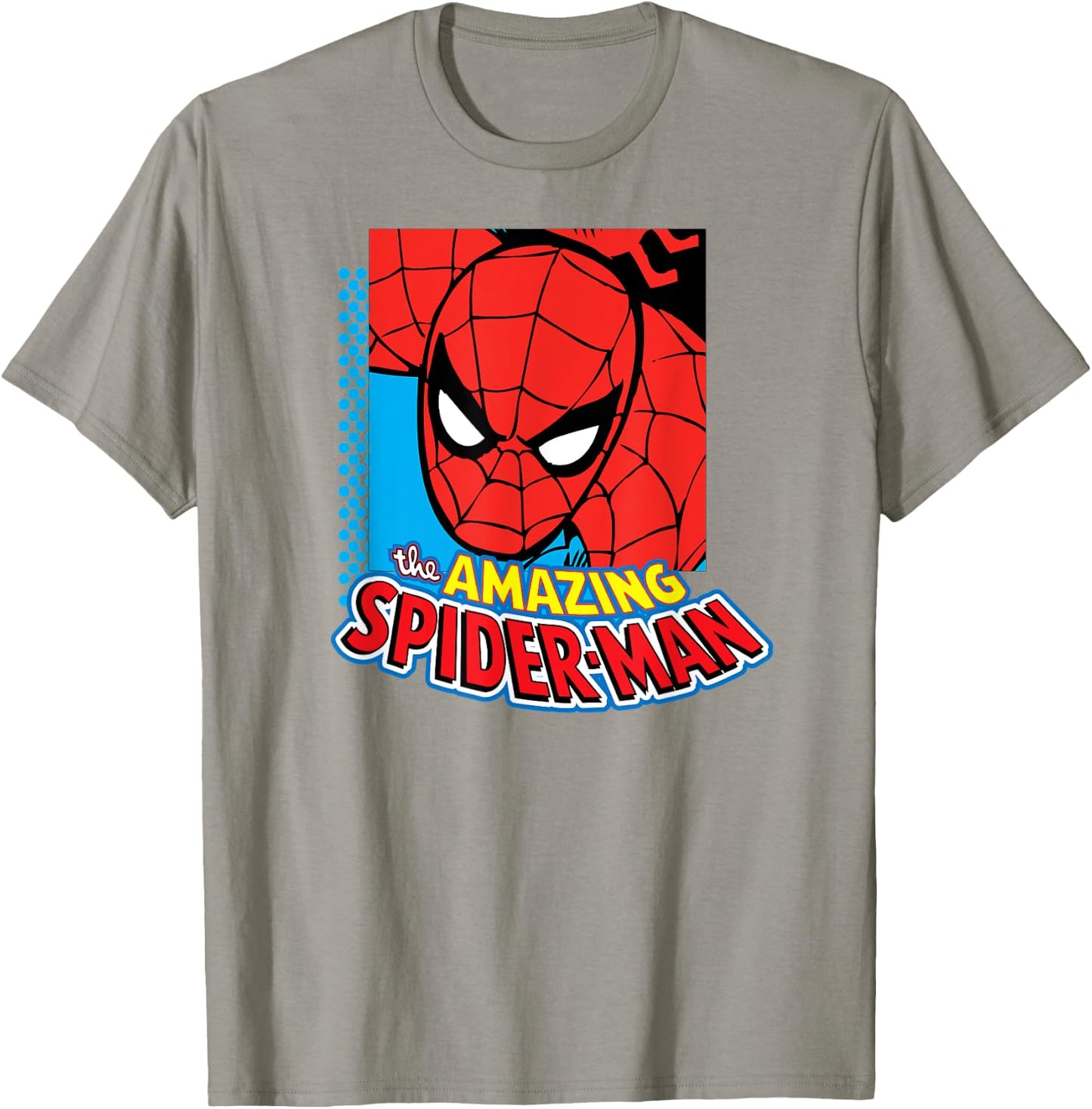 Amazon Essentials Men's MARVEL THE AMAZING SPIDER-MAN LOGO PORTRAIT , White, Small T-Shirt - T-Shirt | Sand