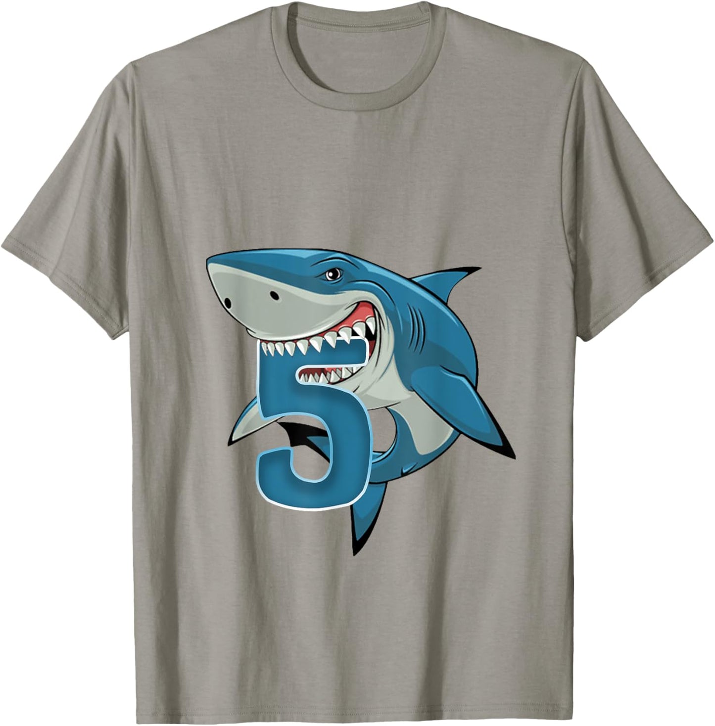 5th Birthday Shark 5 Year Old Birthday Shark Theme Party T-Shirt - T-Shirt | Sand
