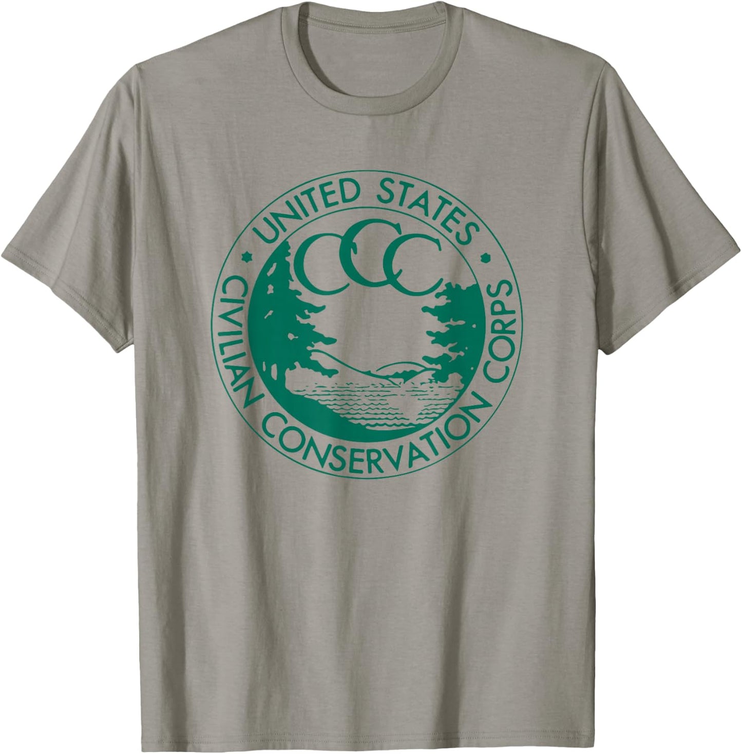 Civilian Conservation Corps CCC Logo Retro Distressed 1930s T-Shirt - T-Shirt | Sand