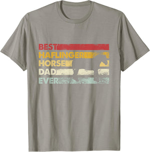 Best Horse Dad Ever - Father Haflinger Horse T-Shirt - T-Shirt | Sand
