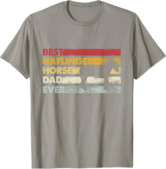 Best Horse Dad Ever - Father Haflinger Horse T-Shirt - T-Shirt | Sand
