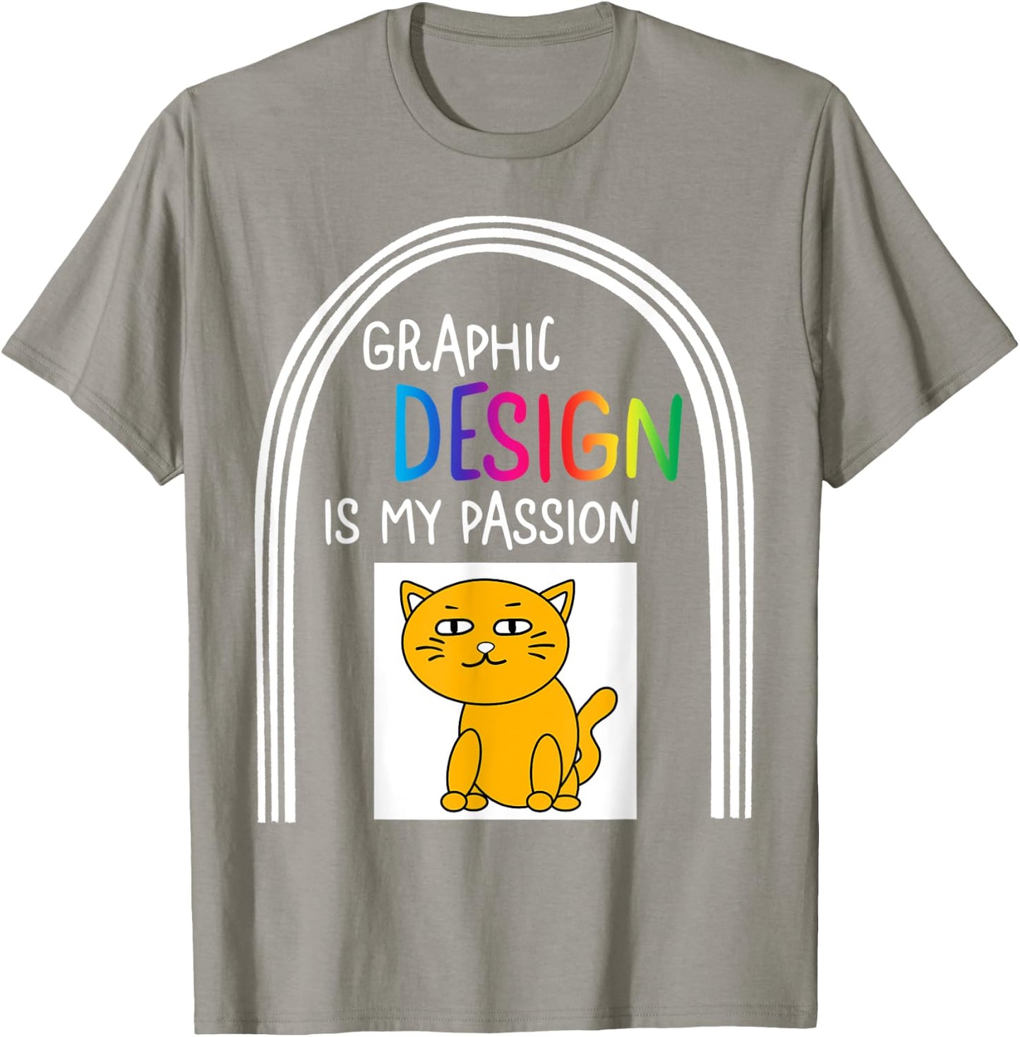 Graphic Designer Design Is My Passion Cat Profession Xmas T-Shirt - T-Shirt | Sand