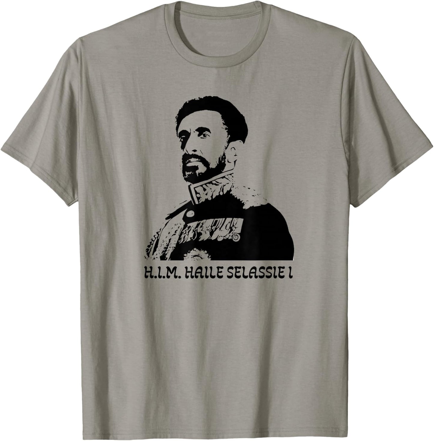 Emperor Haile Selassie Art Ethiopia Ras Tafari Reggae Rasta T-Shirt - T-Shirt | Sand