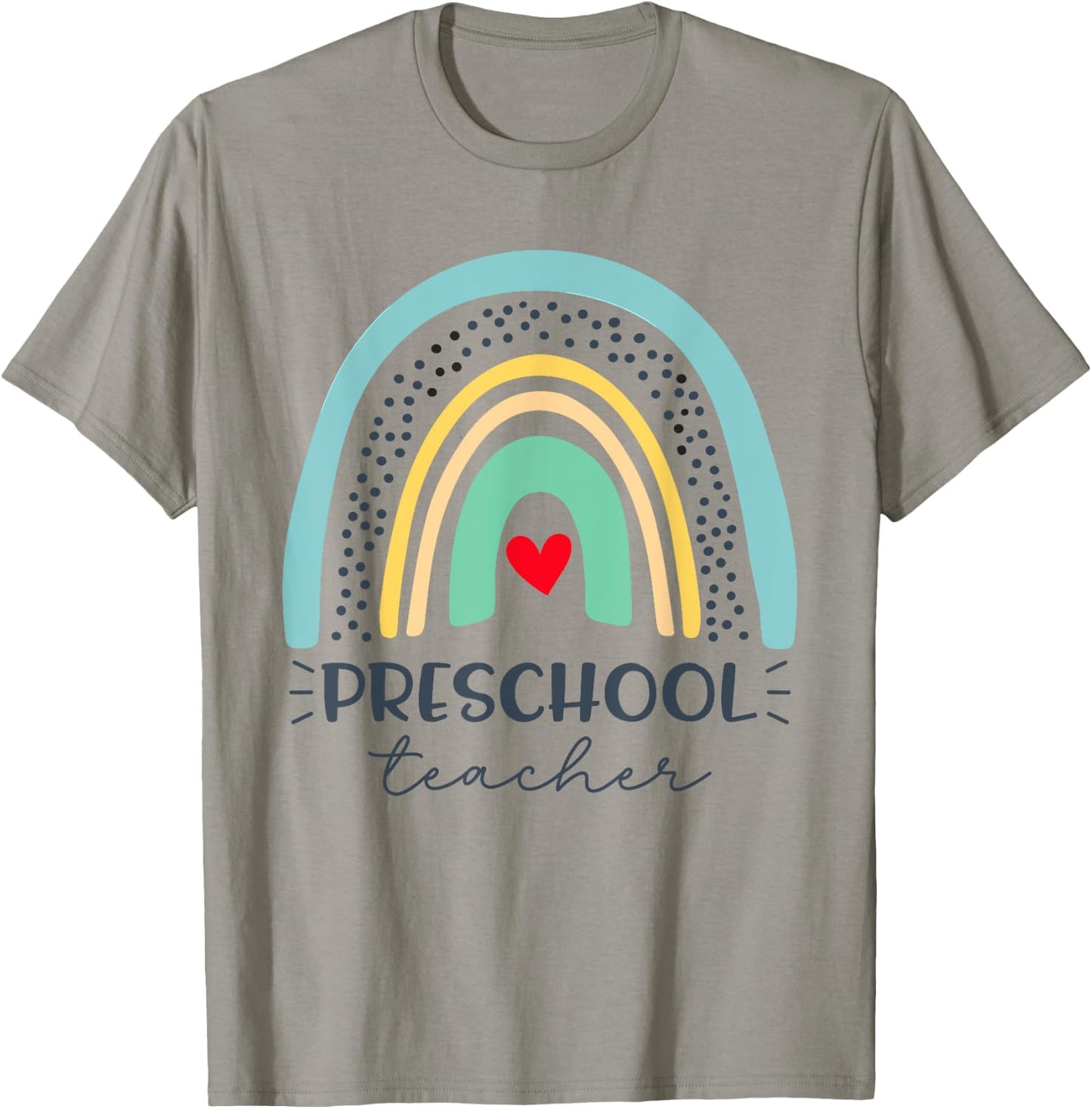 Preschool Teacher Boho Rainbow kindergarten Teacher T-Shirt - T-Shirt | Sand