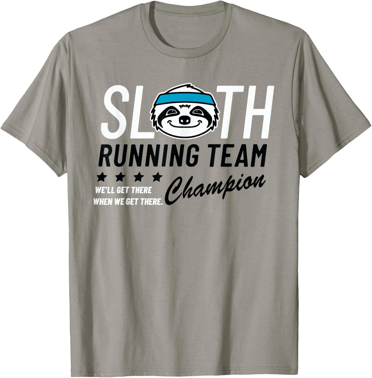 Sloth Running Team Champion T-Shirt - T-Shirt | Sand
